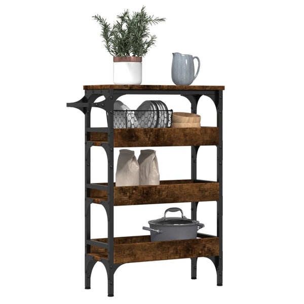 Dampfeiche Küchenwagen Lauri 53x20x76cm (Holz)