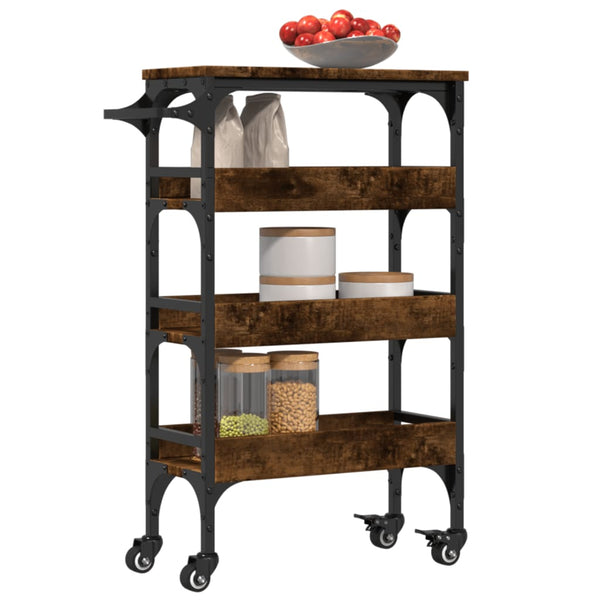 Dampfeiche Küchenwagen Lauri 53x20x76cm (Holz)