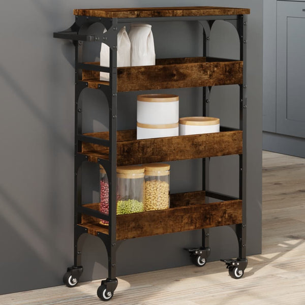 Dampfeiche Küchenwagen Lauri 53x20x76cm (Holz)