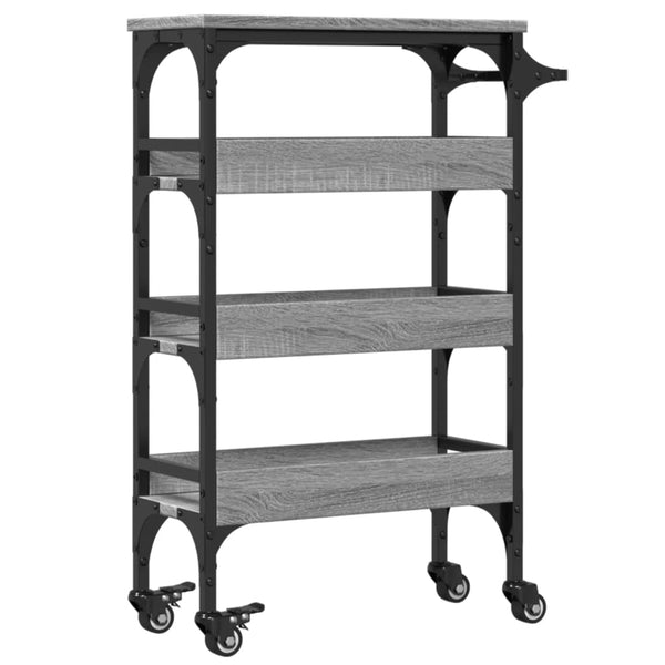 Grauer Küchenwagen Lauri 53x20x76cm (Holz)