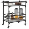 Grauer Küchenwagen Zelia 82x40x78,5cm (Holz)