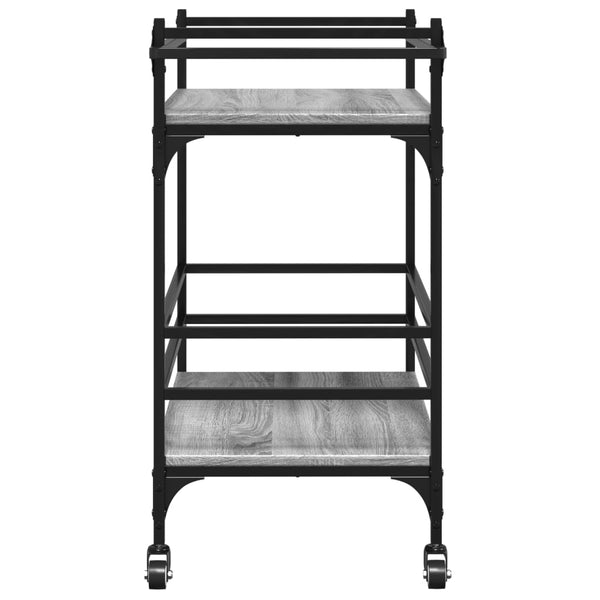 Grauer Küchenwagen Zelia 82x40x78,5cm (Holz)