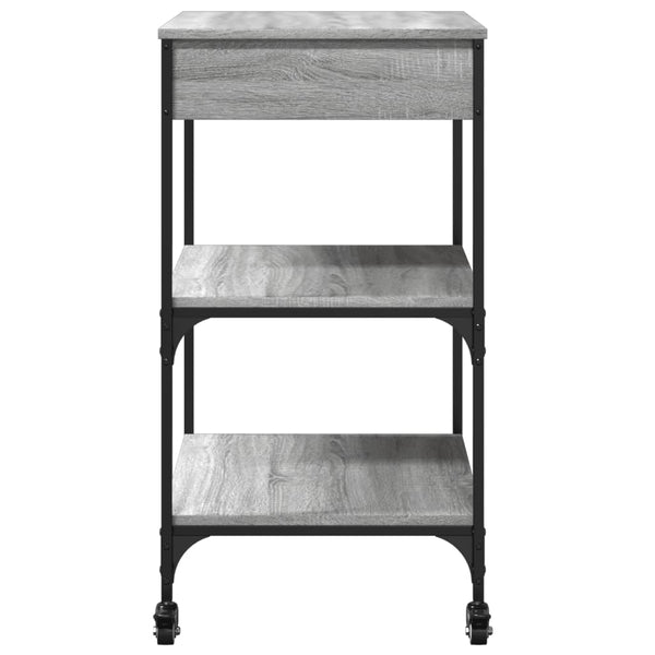 Grauer Küchenwagen Onoare 60x48x89,5cm (Holz)