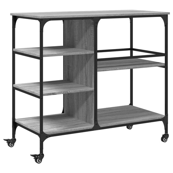 Grauer Küchenwagen Mayo 100x45x89,5cm (Holz)