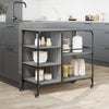 Grauer Küchenwagen Mayo 100x45x89,5cm (Holz)