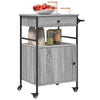 Grauer Küchenwagen Tatianu 56x43x89,5cm (Holz)