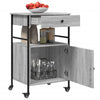 Grauer Küchenwagen Tatianu 56x43x89,5cm (Holz)