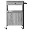 Grauer Küchenwagen Tatianu 56x43x89,5cm (Holz)