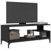 Schwarzer TV-Schrank Ligea 102x40x41cm (Holz und pulverbeschichteter Stahl)