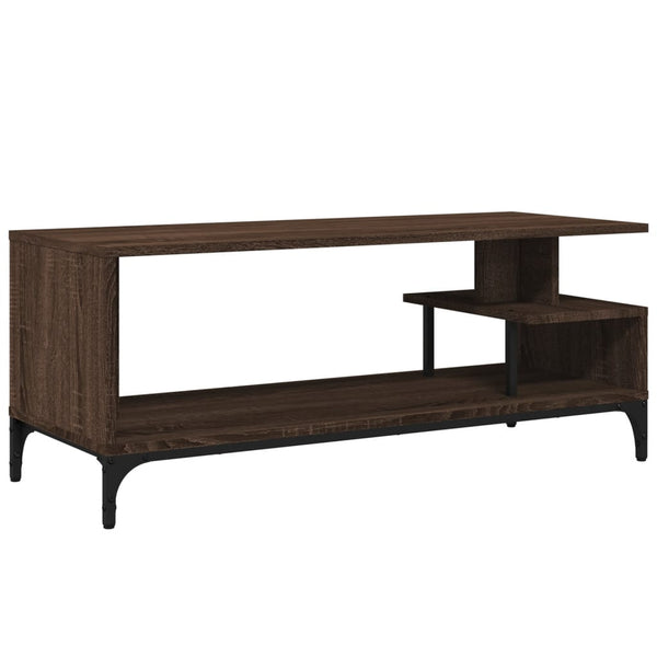 TV-Möbel Ligea, Eiche Braun, 102x40x41cm (Holz und Stahl)