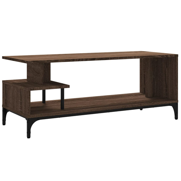 TV-Möbel Ligea, Eiche Braun, 102x40x41cm (Holz und Stahl)