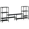 TV-Bank Baniamin schwarz 206,5x28,5x95cm (Holz)