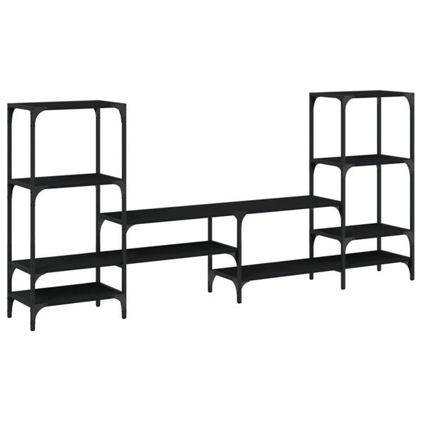 TV-Bank Baniamin schwarz 206,5x28,5x95cm (Holz)