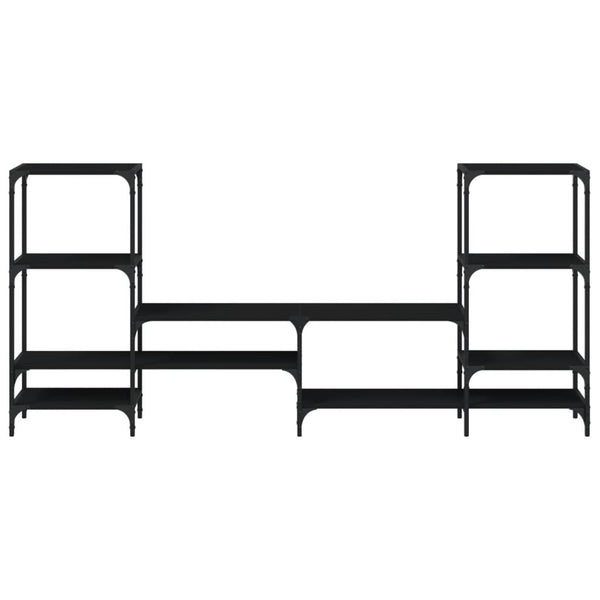 TV-Bank Baniamin schwarz 206,5x28,5x95cm (Holz)
