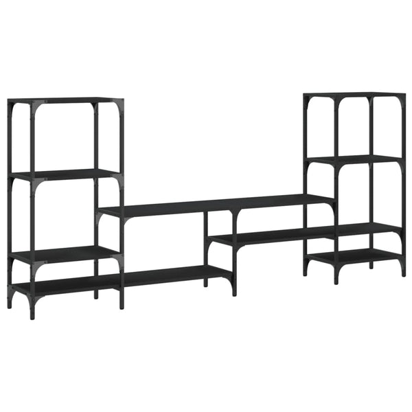 TV-Bank Baniamin schwarz 206,5x28,5x95cm (Holz)