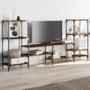 TV-Lowboard Baniamin aus Eiche, geräuchert, 206,5x28,5x95cm (Holz)