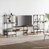 TV-Lowboard Baniamin aus Eiche, geräuchert, 206,5x28,5x95cm (Holz)