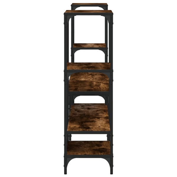 TV-Lowboard Baniamin aus Eiche, geräuchert, 206,5x28,5x95cm (Holz)