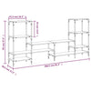 Harmaa tv-taso Baniamin 206,5x28,5x95cm (puinen)