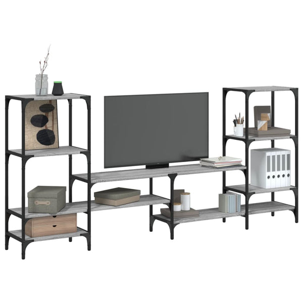 Harmaa tv-taso Baniamin 206,5x28,5x95cm (puinen)