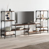 TV-Schrank Baniamin aus brauner Eiche 206,5x28,5x95cm (Holz)