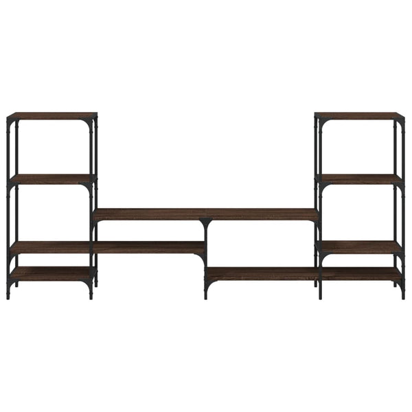 TV-Schrank Baniamin aus brauner Eiche 206,5x28,5x95cm (Holz)