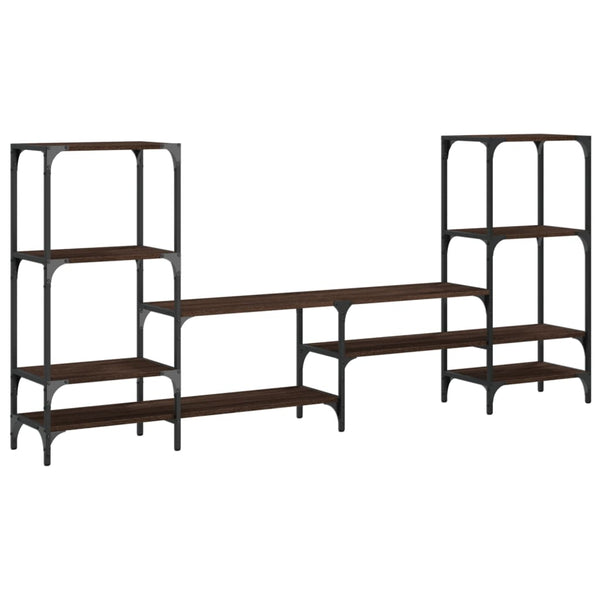 TV-Schrank Baniamin aus brauner Eiche 206,5x28,5x95cm (Holz)