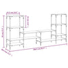 TV-Schrank Baniamin aus brauner Eiche 206,5x28,5x95cm (Holz)