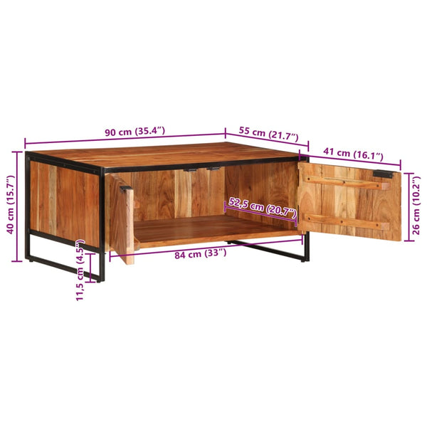 Couchtisch Eleny 90x55x40cm (Akazienholz)
