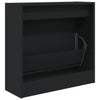 Schwarzer Schuhschrank Antim 60x21x57cm (Holz)