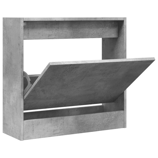 Schuhschrank Antim in Betongrau 60x21x57cm (Holz)