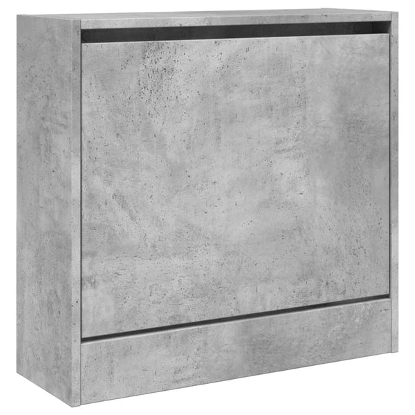 Schuhschrank Antim in Betongrau 60x21x57cm (Holz)