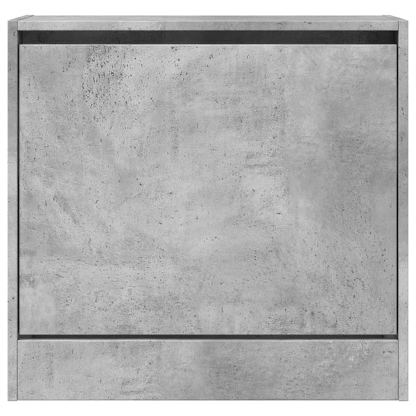 Schuhschrank Antim in Betongrau 60x21x57cm (Holz)