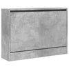 Betongrauer Schuhschrank Antim 80x21x57cm (Holz)