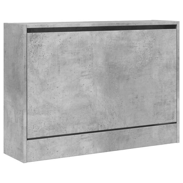 Betongrauer Schuhschrank Antim 80x21x57cm (Holz)