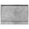 Betongrauer Schuhschrank Antim 80x21x57cm (Holz)