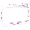 Betongrauer Schuhschrank Antim 80x21x57cm (Holz)