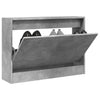 Betongrauer Schuhschrank Antim 80x21x57cm (Holz)