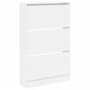 Weißer Schuhschrank Antim 80x21x125,5cm (Holz)