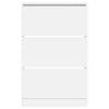 Weißer Schuhschrank Antim 80x21x125,5cm (Holz)