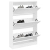 Weißer Schuhschrank Antim 80x21x125,5cm (Holz)