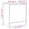 Weißer Schuhschrank Antim 60x34x63,5cm (Holz)