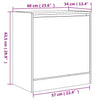 Schwarzer Schuhschrank Antim 60x34x63,5cm (Holz)