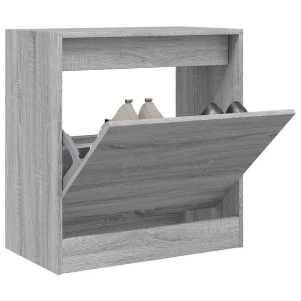 Grauer Schuhschrank Antim 60x34x63,5cm (Holz)