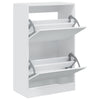 Weißer Schuhschrank Antim 60x34x96,5cm (Holz)
