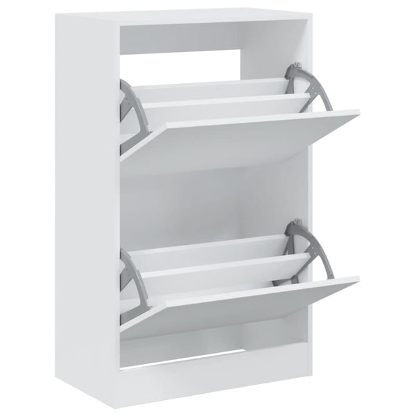 Weißer Schuhschrank Antim 60x34x96,5cm (Holz)
