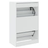 Weißer Schuhschrank Antim 60x34x96,5cm (Holz)