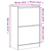 Weißer Schuhschrank Antim 60x34x96,5cm (Holz)
