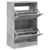 Betongrauer Schuhschrank Antim 60x34x96,5cm (Holz)