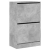 Betongrauer Schuhschrank Antim 60x34x96,5cm (Holz)